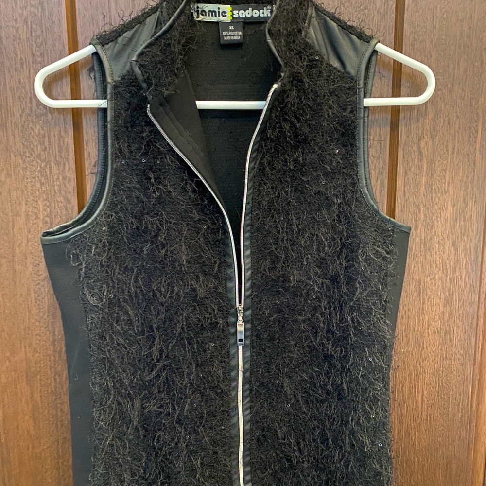 Jamie Sadock Fuzzy & Embellished Vest